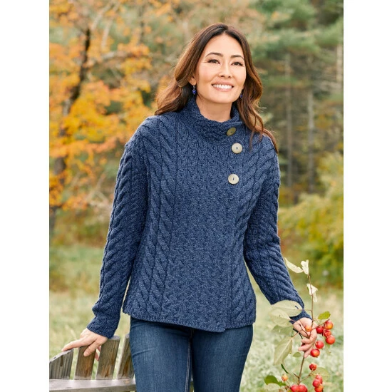 New 𧨠Vermont Country Store π© Women's Irish Supersoft Wool Asymmetrical Cardigan Red π₯° 6 New 𧨠Vermont Country Store π© Women's Irish Supersoft Wool Asymmetrical Cardigan Red π₯° - Image 6