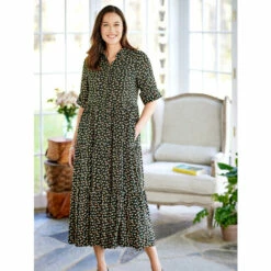 Best Sale 😍 Ella Simone Mini-Floral Tiered 👗 Dress Black ✔️ -Outlet womens clothing Store unnamed file 135