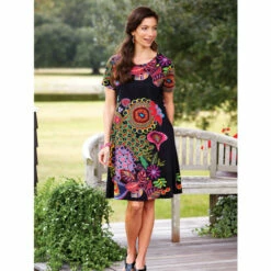 Deals 🎉 M.MAC Rock Fish Mid-Length 👗 Dress Periwinkle 🔔