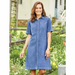 Top 10 🛒 Vermont Country Store Casual Denim 👗 Dress With Short Sleeves 🤩