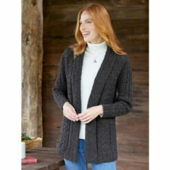 Budget 🔥 Vermont Country Store 👩 Women's Irish Wool Open-Front Long Cardigan Natural 🧨 -Outlet womens clothing Store unnamed file 17