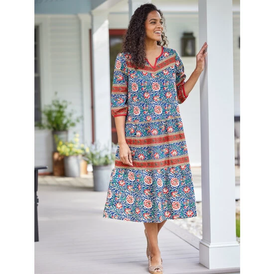 Best reviews of ⭐ Vermont Country Store Notch Neckline Muumuu With 3/4 Sleeves Blue 😀 2 Best reviews of ⭐ Vermont Country Store Notch Neckline Muumuu With 3/4 Sleeves Blue 😀 - Image 2