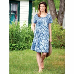 Wholesale 🎉 Vermont Country Store Short-Length Cotton Muumuu Blue 🤩 -Outlet womens clothing Store unnamed file 176