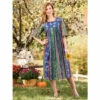 Promo 🎁 Vermont Country Store Falling Leaves Muumuu Royal 😍