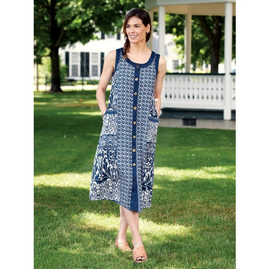 Wholesale ๐ Vermont Country Store Navy Dreams Sleeveless Rayon ๐ Dress ๐ 1 Wholesale ๐ Vermont Country Store Navy Dreams Sleeveless Rayon ๐ Dress ๐