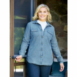 Best Pirce 🔔 Vermont Country Store 👩 Women's Buffalo Check Flannel Boyfriend 👚 Shirt Navy/ivory 🌟