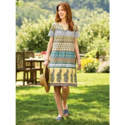 Wholesale 🎉 Vermont Country Store Short-Length Cotton Muumuu Blue 🤩 -Outlet womens clothing Store unnamed file 220