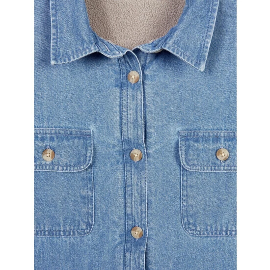 Best Pirce π Vermont Country Store π© Women's Fleece-Lined Denim π Shirt Jacket β¨ 3 Best Pirce π Vermont Country Store π© Women's Fleece-Lined Denim π Shirt Jacket β¨ - Image 3