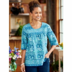 Cheapest ✨ M.MAC Mid-Length Rock Fish 👗 Dress With Pockets Aqua 🎉