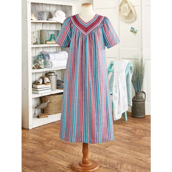 Coupon ๐งจ Vermont Country Store Cool Stripe Seersucker Muumuu Fuchsia ๐ 4 Coupon ๐งจ Vermont Country Store Cool Stripe Seersucker Muumuu Fuchsia ๐ - Image 4