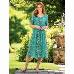 Outlet 😍 M.MAC Rock Fish Ankle-Length 👗 Dress Aqua 🔥 -Outlet womens clothing Store unnamed file 284