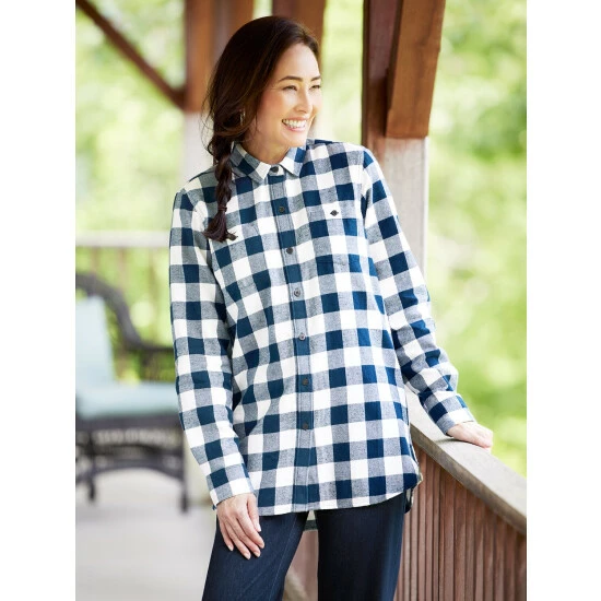 Best deal ๐คฉ Vermont Country Store ๐ฉ Women's Shadow-Check Silky Popover Tunic Blue ๐งจ 4 Best deal ๐คฉ Vermont Country Store ๐ฉ Women's Shadow-Check Silky Popover Tunic Blue ๐งจ - Image 4