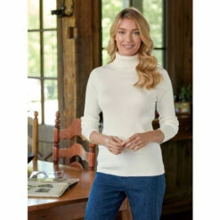 Top 10 😍 Vermont Country Store 👩 Women's All-Cotton Turtleneck Black 🎁 -Outlet womens clothing Store unnamed file 311
