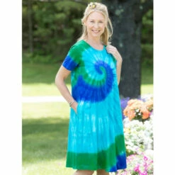 Best reviews of 😉 Vermont Country Store All-Cotton Tie-Dye T-Shirt 👗 Dress Blue 😉