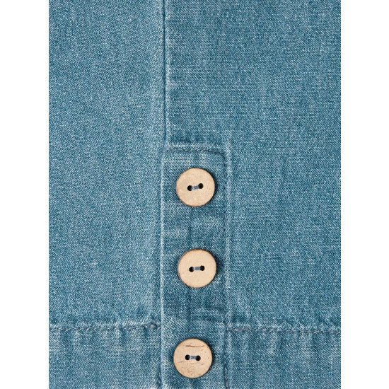Cheapest ⌛ Vermont Country Store 👩 Women's Denim Capris With Button Detail Blue ❤️ 4 Cheapest ⌛ Vermont Country Store 👩 Women's Denim Capris With Button Detail Blue ❤️ - Image 4