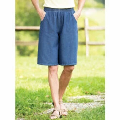 Hot Sale 🎉 Vermont Country Store 👩 Women's Denim Walking Shorts 🔥