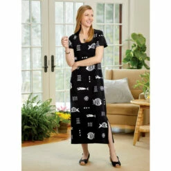 Outlet 😍 M.MAC Rock Fish Ankle-Length 👗 Dress Aqua 🔥 -Outlet womens clothing Store unnamed file 378