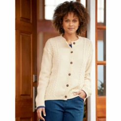 Promo ๐ฅ Vermont Country Store ๐ฉ Women's Cotton Cardigan Sweater Cream ๐คฉ