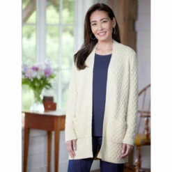 Coupon 🎁 Ella Simone Open-Stitch Cozy Cardigan Cream ✨ -Outlet womens clothing Store unnamed file 419