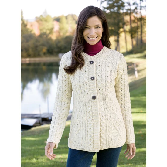 Budget ๐ฅ Vermont Country Store ๐ฉ Women's Irish Wool A-Line Cardigan Plum ๐ 8 Budget ๐ฅ Vermont Country Store ๐ฉ Women's Irish Wool A-Line Cardigan Plum ๐ - Image 8