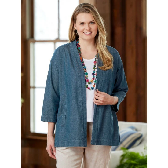 Discount π Vermont Country Store π© Women's Open-Front Denim Jacket Blue π€© 1 Discount π Vermont Country Store π© Women's Open-Front Denim Jacket Blue π€©