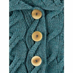 Best Sale 🛒 Vermont Country Store 👩 Women's Irish Supersoft Wool 3-Button Long Cardigan Teal 😀 -Outlet womens clothing Store unnamed file 460