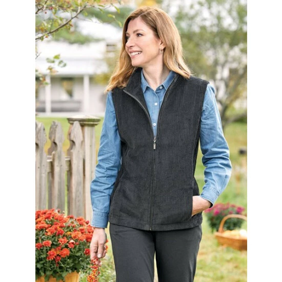 New 🥰 Vermont Country Store 👩 Women's Wide-Wale Corduroy Vest Teal 🥰 1 New 🥰 Vermont Country Store 👩 Women's Wide-Wale Corduroy Vest Teal 🥰