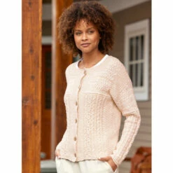 Budget 😍 Ella Simone Cotton And Linen Cardigan Oatmeal 😉