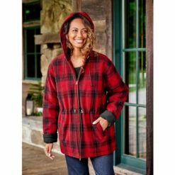 Best reviews of 🥰 Vermont Country Store 👩 Women's Ultimate Wool Jacket With Primaloft Red/black Plaid ⭐ -Outlet womens clothing Store unnamed file 483