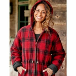 Best reviews of 🥰 Vermont Country Store 👩 Women's Ultimate Wool Jacket With Primaloft Red/black Plaid ⭐ -Outlet womens clothing Store unnamed file 484