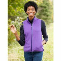 Best Pirce โจ Vermont Country Store ๐ฉ Women's Full-Zip Fleece Vest Dark Purple ๐
