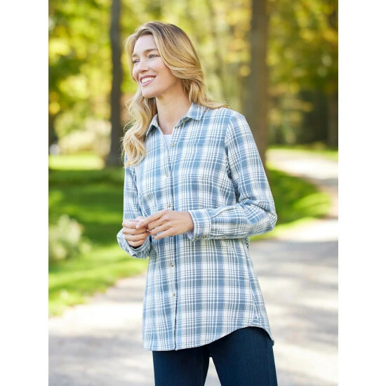 Outlet 🛒 Vermont Country Store Lightweight Flannel Boyfriend 👕 Shirt Autumn Glaze And Cream 🔔 1 Outlet 🛒 Vermont Country Store Lightweight Flannel Boyfriend 👕 Shirt Autumn Glaze And Cream 🔔