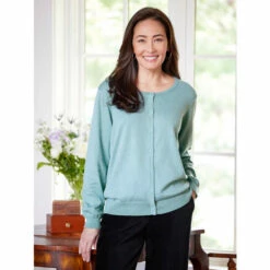 Best deal 🎁 Ella Simone Cotton And Cashmere Cardigan Seafoam 🛒