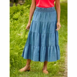 New ๐ Vermont Country Store Denim 4-Tier Pull-On ๐ Skirt โ๏ธ 6 New ๐ Vermont Country Store Denim 4-Tier Pull-On ๐ Skirt โ๏ธ -Outlet womens clothing Store unnamed file 513