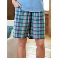 Cheap 🛒 Vermont Country Store 👩 Women's Madras Plaid Shorts Blue 😉