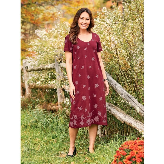 Outlet β¨ M.MAC Mid-Length Falling Leaves π Dress Merlot π 3 Outlet β¨ M.MAC Mid-Length Falling Leaves π Dress Merlot π - Image 3