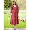 Outlet 👏 Vermont Country Store Cotton Tiered 👗 Dress Merlot 😉