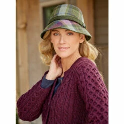 Best reviews of 😀 Vermont Country Store 👩 Women's Irish Wool Plaid Bucket Hat Green/purple Plaid 🤩 -Outlet womens clothing Store unnamed file 560