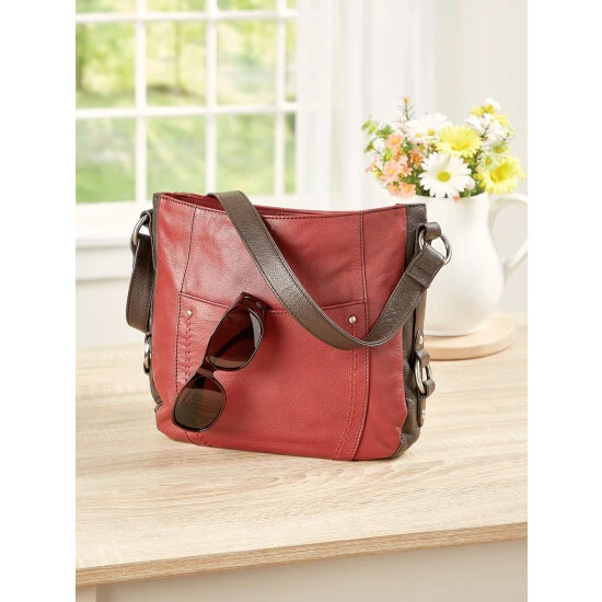 New β Ella Simone Manchester Leather Shoulder Bag Red/brown π 2 New β Ella Simone Manchester Leather Shoulder Bag Red/brown π - Image 2