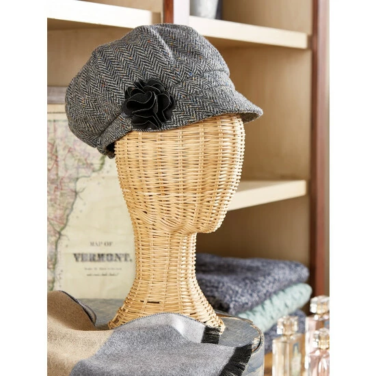 Deals 😀 Vermont Country Store 👩 Women's Irish Wool Herringbone Newsboy Cap Black 👏 2 Deals 😀 Vermont Country Store 👩 Women's Irish Wool Herringbone Newsboy Cap Black 👏 - Image 2