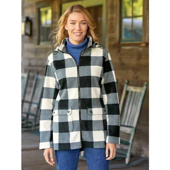 Budget โค๏ธ Vermont Country Store ๐ฉ Women's Full-Zip Double-Fleece Jacket With Hood Ivory/black ๐ 1 Budget โค๏ธ Vermont Country Store ๐ฉ Women's Full-Zip Double-Fleece Jacket With Hood Ivory/black ๐