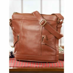 New 🔥 Ella Simone Woodstock Leather Bucket Bag Saddle 🛒 -Outlet womens clothing Store unnamed file 632