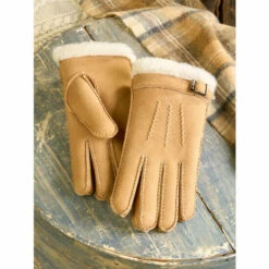 Flash Sale ✔️ Vermont Country Store 👩 Women's Sheepskin Buckled Gloves Chestnut 😍 -Outlet womens clothing Store unnamed file 683