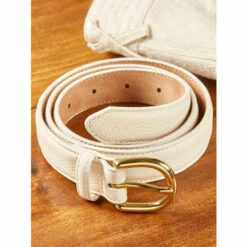 Flash Sale 🔥 Vermont Country Store 👩 Women's Pebble-Grain Leather 👗 Dress Belt Blue 🛒 -Outlet womens clothing Store unnamed file 695