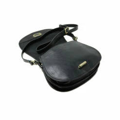 Budget 😍 Vermont Country Store Italian Leather Saddle Bag Black 💯 -Outlet womens clothing Store unnamed file 708