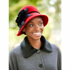 Top 10 😉 Vermont Country Store Floral Velvet And Wool-Felt Cloche Red 🌟 -Outlet womens clothing Store unnamed file 729