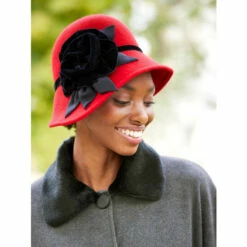 Top 10 😉 Vermont Country Store Floral Velvet And Wool-Felt Cloche Red 🌟 -Outlet womens clothing Store unnamed file 730