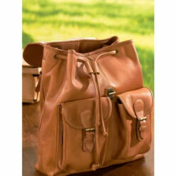 Cheapest 🎁 Vermont Country Store Classic Leather Drawstring 🎒 Backpack Tan 🔥 -Outlet womens clothing Store unnamed file 758