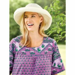 Hot Sale ๐ Vermont Country Store ๐ฉ Women's Big-Brim Cotton Canvas Hat Natural ๐ฅ