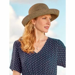 Flash Sale ✔️ Betmar 👩 Women's Roll-Up-Brim Sun Hat Black And Tan 🥰